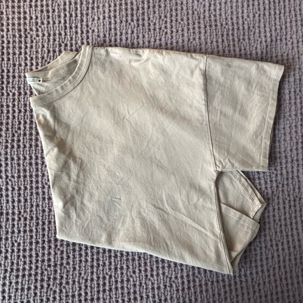 Zara Casual Beige Oversized T-Shirt